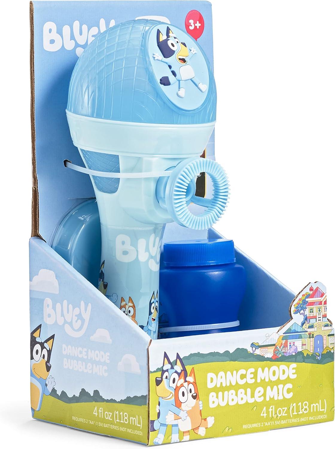 imageBLUEY Dance Mode Bubble Machine and Toy Microphone Bluey Toy for Baby Toddlers and Kids Includes Bubble SolutionOne Size