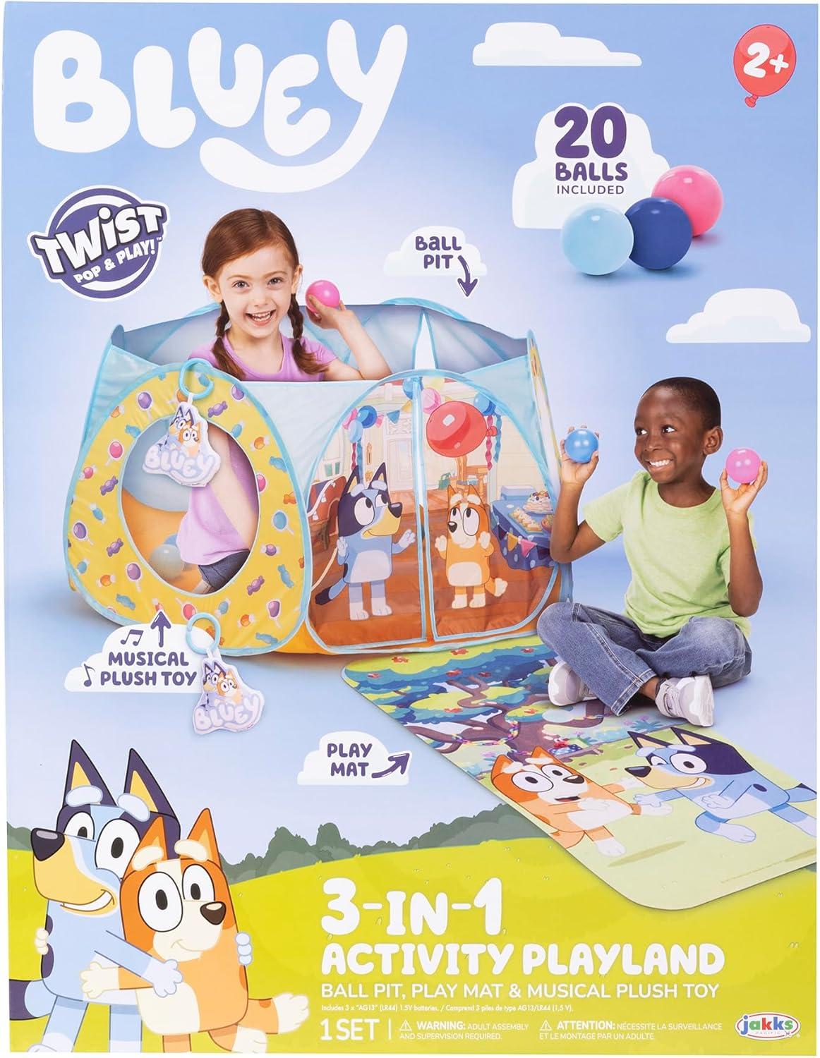 imageBluey Ball Pit Arena with 20 Balls Mat ampamp Sounds