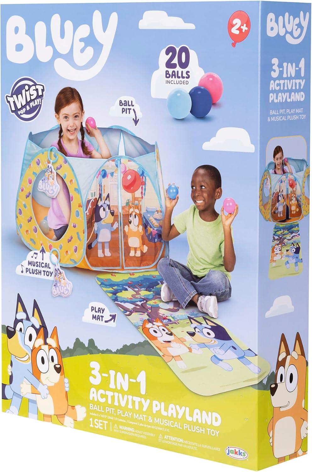 imageBluey Ball Pit Arena with 20 Balls Mat ampamp Sounds