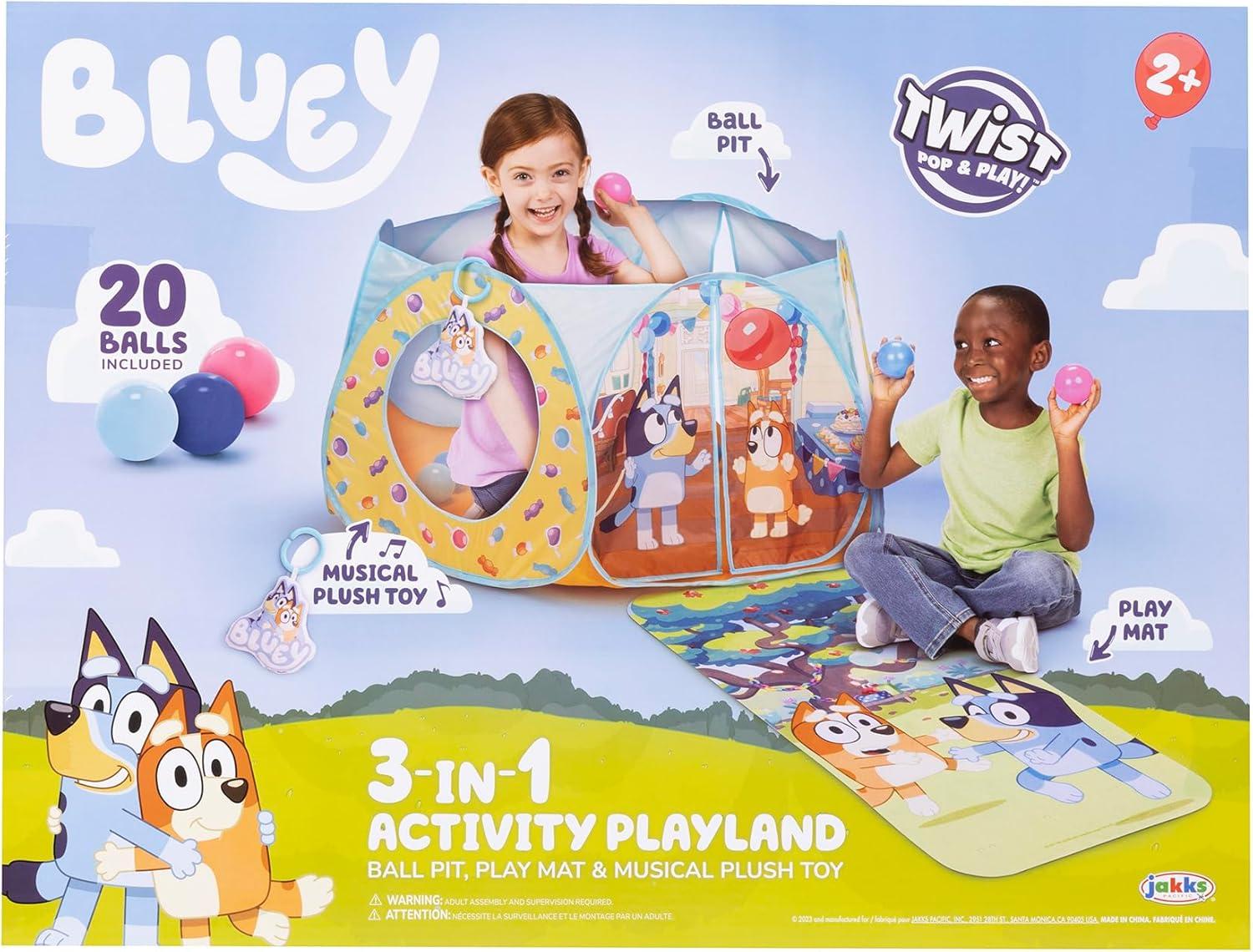 imageBluey Ball Pit Arena with 20 Balls Mat ampamp Sounds