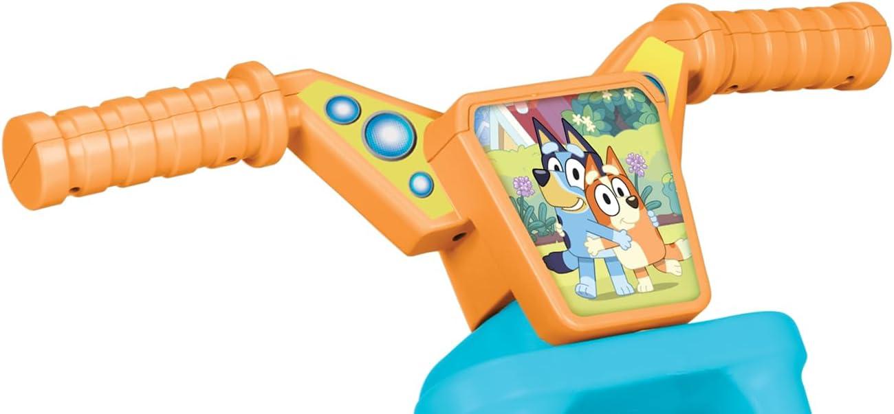 imageBluey Kids RideOn 10quot Fly Wheels Junior Cruiser Tricycle with Sounds Toddler Bike Trike Ages 1836M for Kids 3335 Tall 35 lbs Weight Limit