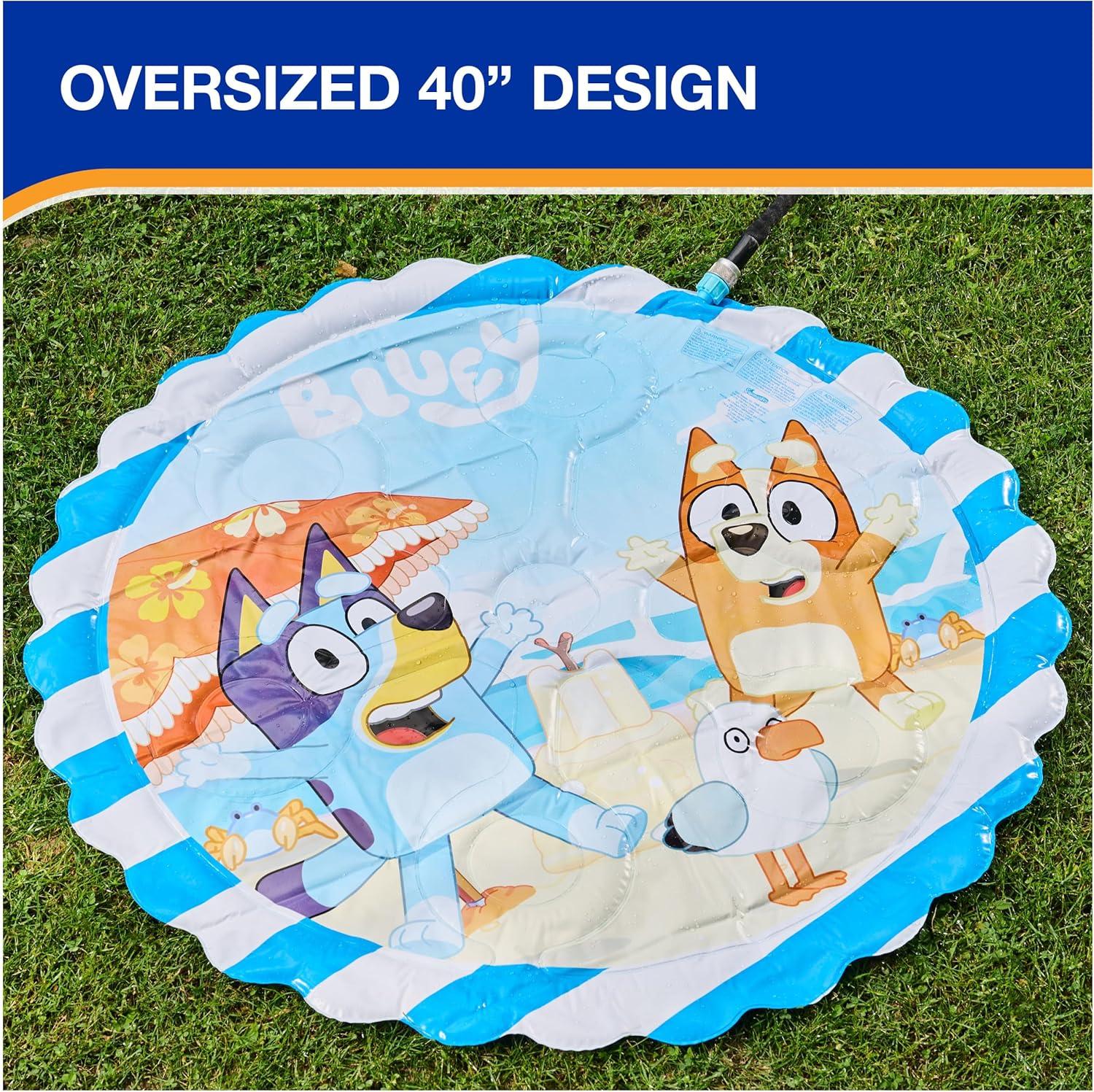 imageSwimWays Bluey Splash Mat Kids Splash Pad Outdoor Toys Bluey Party Supplies and Water Toys for Kids Ages 1 ampamp Up