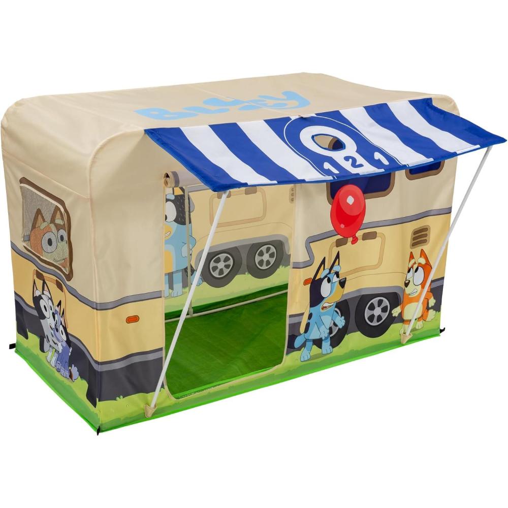 imageBLUEY Camping Activity Fort Indoor and Outdoor Play House Toy for Kids Includes Five Activities a Puppet Theater and Working Light