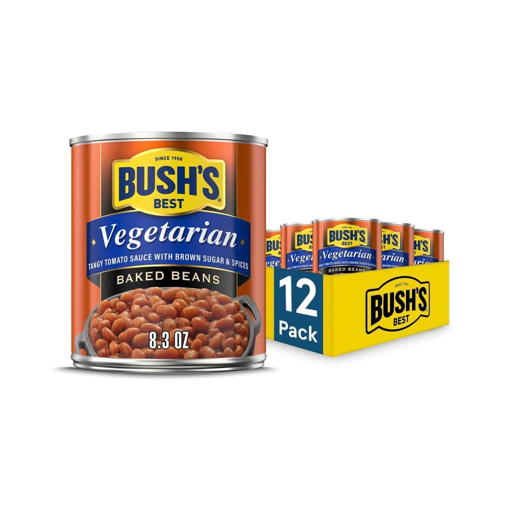 imageBUSHS BEST 158 oz Canned Bluey Original Baked Beans Source of Plant Based Protein and Fiber Low Fat Gluten Free Bluey Pack of 12Vegetarian