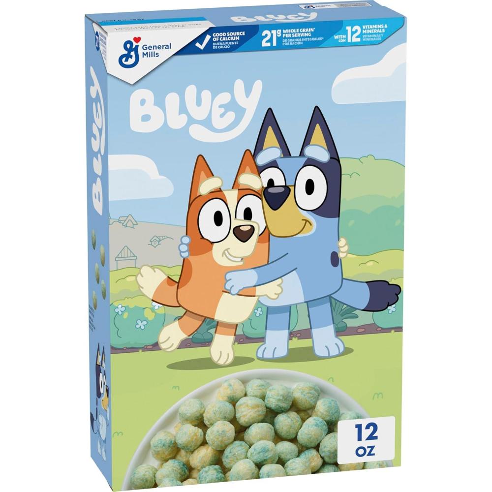 imageBluey Cereal Crispy Corn Cereal Puffs Made with Whole Grain Family Size 18 oz12 Ounce Pack of 1