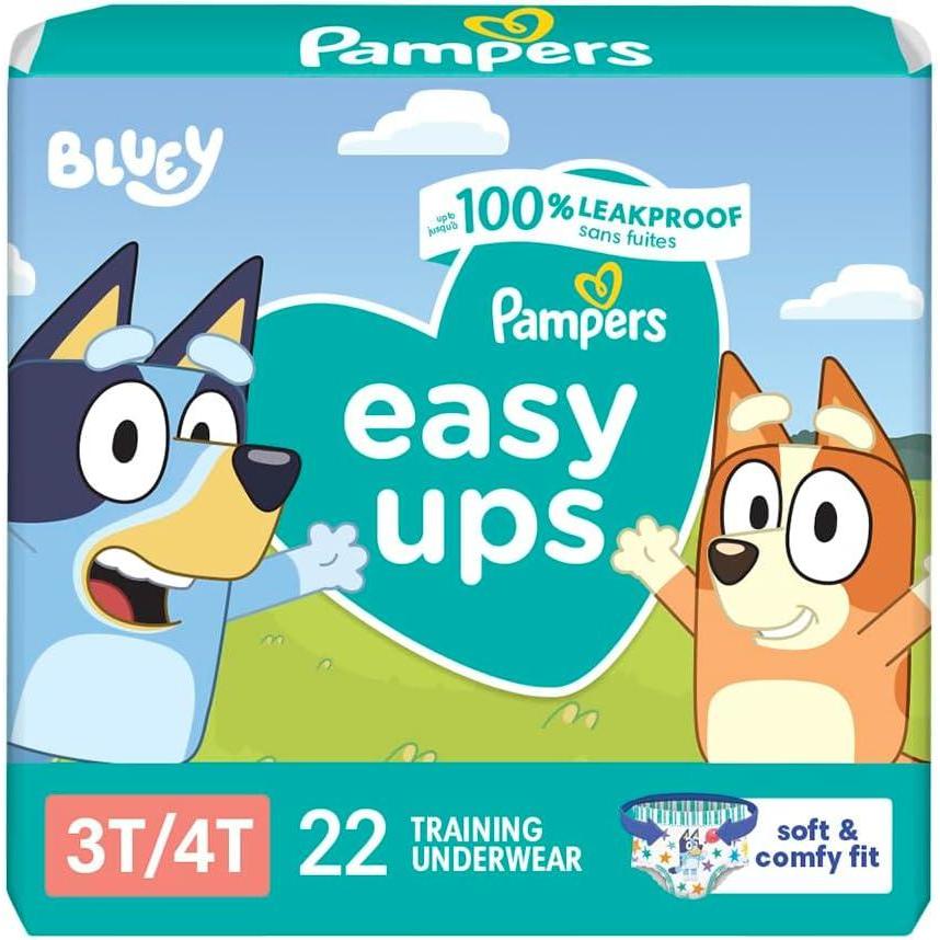 imagePampers Training Pants Easy Ups Boys ampamp Girls Bluey Size 6T7T 40 Count Childrens Potty Underwear3T4T