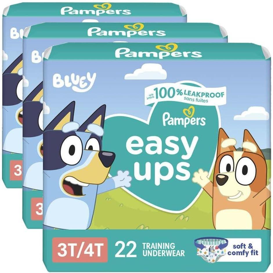 imagePampers Training Pants Easy Ups Boys ampamp Girls Bluey Size 6T7T 40 Count Childrens Potty Underwear3T4T Pack of 3