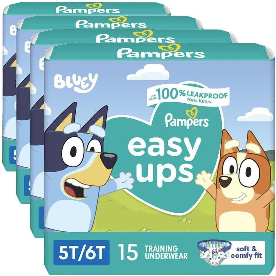 imagePampers Training Pants Easy Ups Boys ampamp Girls Bluey Size 6T7T 40 Count Childrens Potty Underwear5T6T Pack of 4