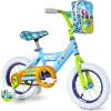 Bluey 12 Inch Kids Bike by Dynacraft for Boys and Girls with Training Wheels, Coaster Brake, Sturdy Frame, Easy Assembly, Fun Bluey Design, Beginner Toddler Bicycle(Light Blue)