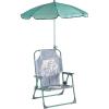 Idea Nuova Bluey Kids Outdoor Folding Beach Chair with Umbrella,Portable Camp Chair for Ages 3+, Lightweight & Compact for Beach, Camping, and Backyard(Jurassic World)