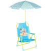 Idea Nuova Bluey Kids Outdoor Folding Beach Chair with Umbrella,Portable Camp Chair for Ages 3+, Lightweight & Compact for Beach, Camping, and Backyard(Cocomelon)