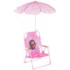 Idea Nuova Bluey Kids Outdoor Folding Beach Chair with Umbrella,Portable Camp Chair for Ages 3+, Lightweight & Compact for Beach, Camping, and Backyard(Gabby’s Dollhouse)