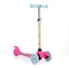 imageSelf Balancing Kick Scooter with Light Up Wheels Extra Wide Deck 3 Wheel Platform Foot Activated Brake 75 lbs Limit Kids ampamp Toddlers Girls or Boys for Ages 3 and UpBarbie