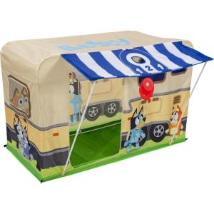BLUEY Camping Activity Fort | Indoor and Outdoor Play House Toy for Kids | Includes Five Activities a Puppet Theater and Working Light