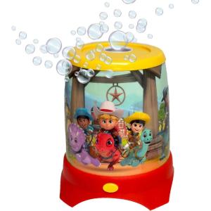 BLUEY Cyclone NO Spill Bubble Machine | Bluey Toy for Baby, Toddlers and Kids | Includes Non Toxic Bubble Solution(Dino Ranch)