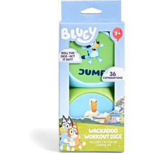 BLUEY Wackadoo Dice Imagination Act Out The Action Game | Family Game Night for All Ages | Creative and Engaging Fun for All Featuring Bluey and Bingo with 36 Unique and Silly Combinations(One Size)
