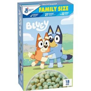 Bluey Cereal, Crispy Corn Cereal Puffs, Made with Whole Grain, Family Size, 18 oz(18 Ounce (Pack of 1))