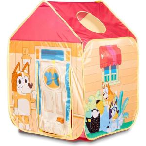 Bluey Heeler 4WD Pop-Up Tent for Kids, Easy Storage Pop Up Play Tent with Door, Windscreen, & Peep Window, Outdoor Toddler Playhouse for Ages 2+(Play Tent)