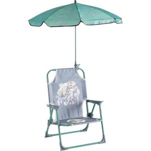 Idea Nuova Bluey Kids Outdoor Folding Beach Chair with Umbrella,Portable Camp Chair for Ages 3+, Lightweight & Compact for Beach, Camping, and Backyard(Jurassic World)
