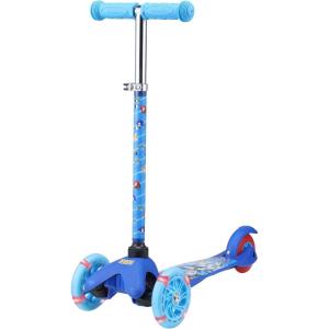Self Balancing Kick Scooter with Light Up Wheels, Extra Wide Deck, 3 Wheel Platform, Foot Activated Brake, 75 lbs Limit, Kids & Toddlers Girls or Boys, for Ages 3 and Up(Sonic)