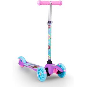 Self Balancing Kick Scooter with Light Up Wheels, Extra Wide Deck, 3 Wheel Platform, Foot Activated Brake, 75 lbs Limit, Kids & Toddlers Girls or Boys, for Ages 3 and Up(Gabby’s Dollhouse)