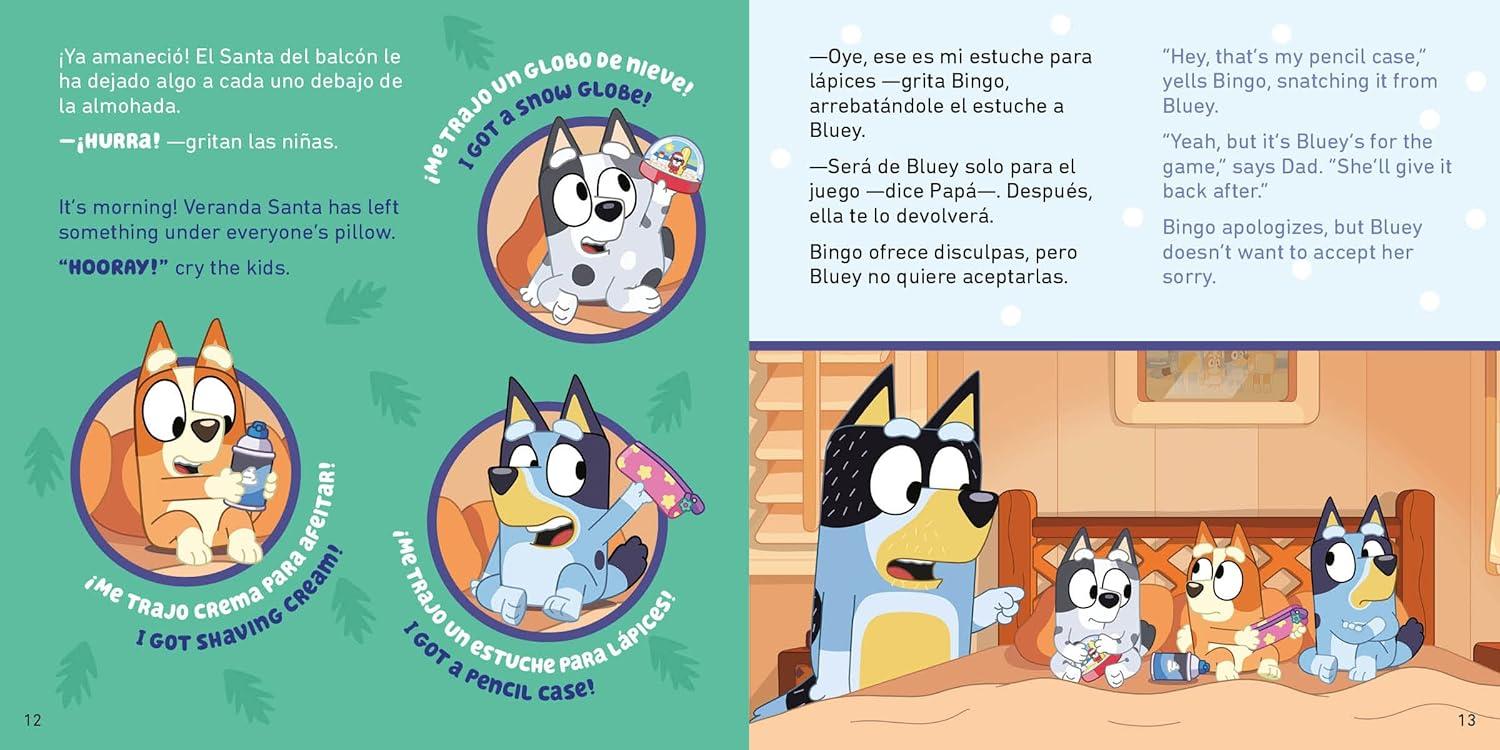 imageBluey Christmas Eve with Veranda SantaNochebuena con el Balcn de Santa Bilingual EnglishSpanish Edition