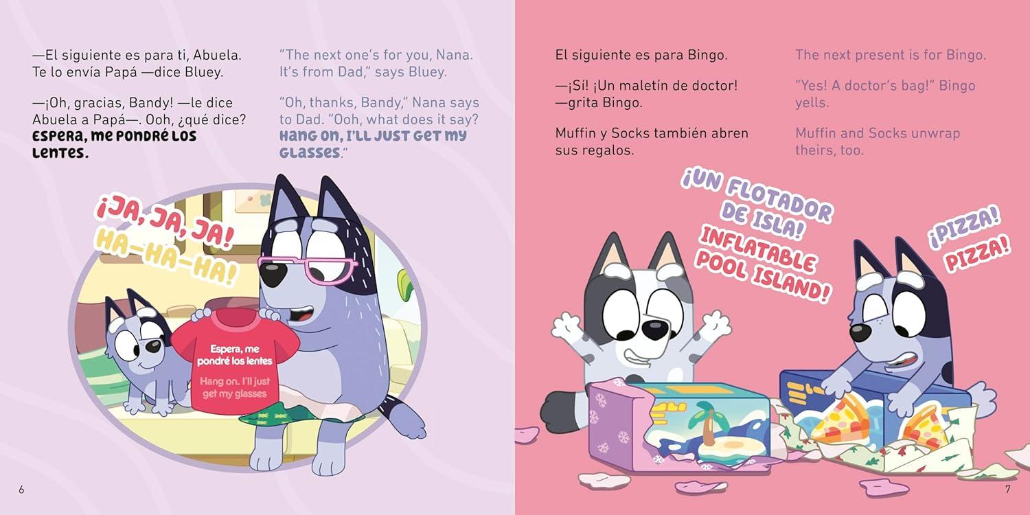 imageBluey Christmas SwimNadando en Navidad Bilingual EnglishSpanish Edition