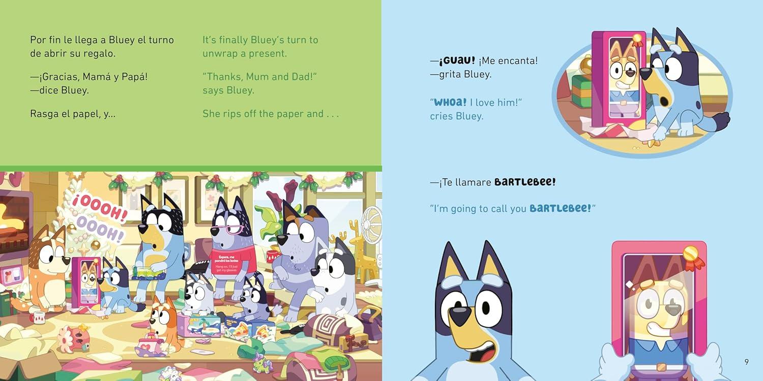 imageBluey Christmas SwimNadando en Navidad Bilingual EnglishSpanish Edition