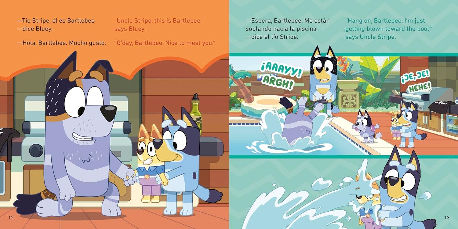 imageBluey Christmas SwimNadando en Navidad Bilingual EnglishSpanish Edition