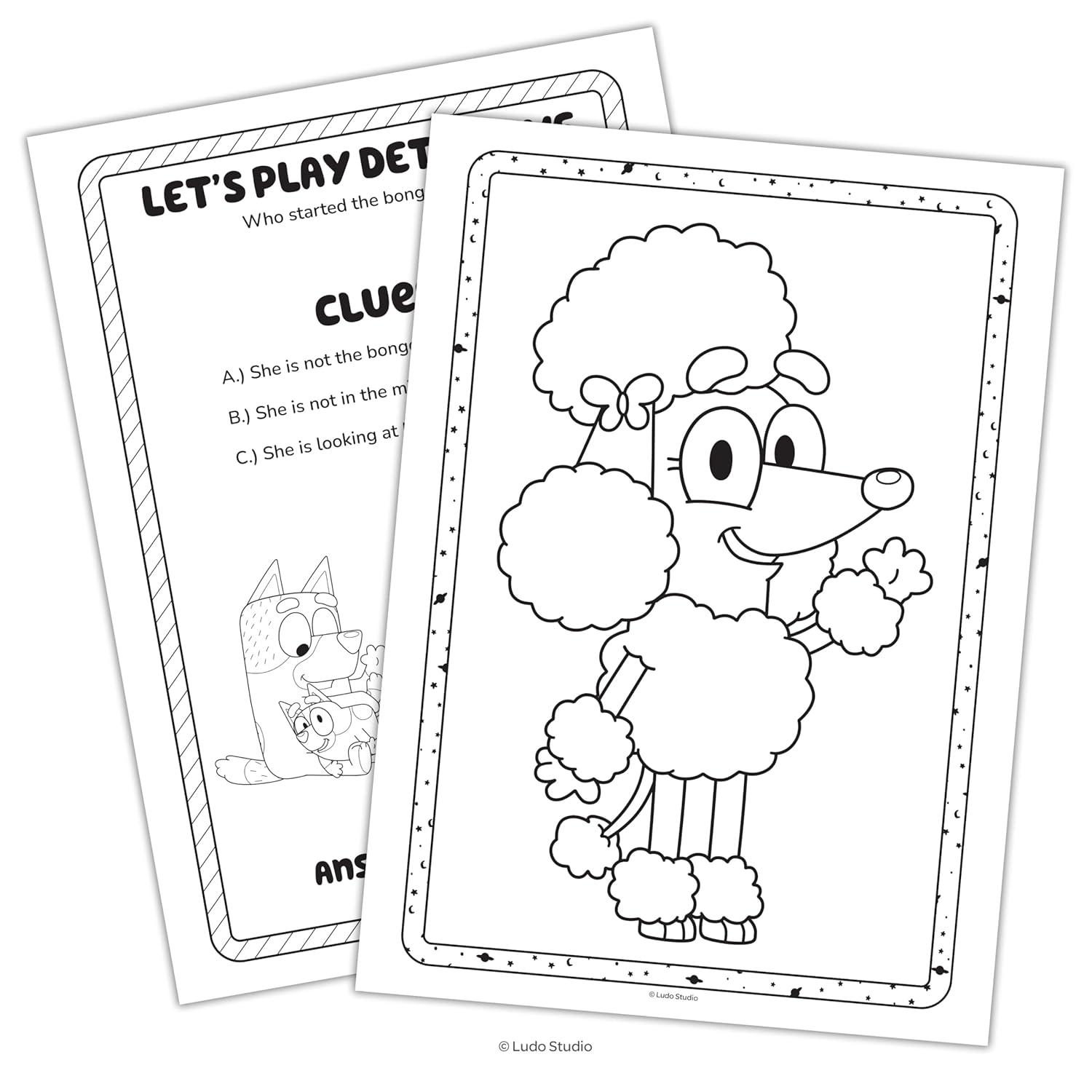 imageBluey Coloring Book with Crayons and Stickers Kids Activity Book Featuring Bluey and Bingo 48 Bluey Activity Pages Fun OntheGo Coloring Gift Set for Kids by Bendon