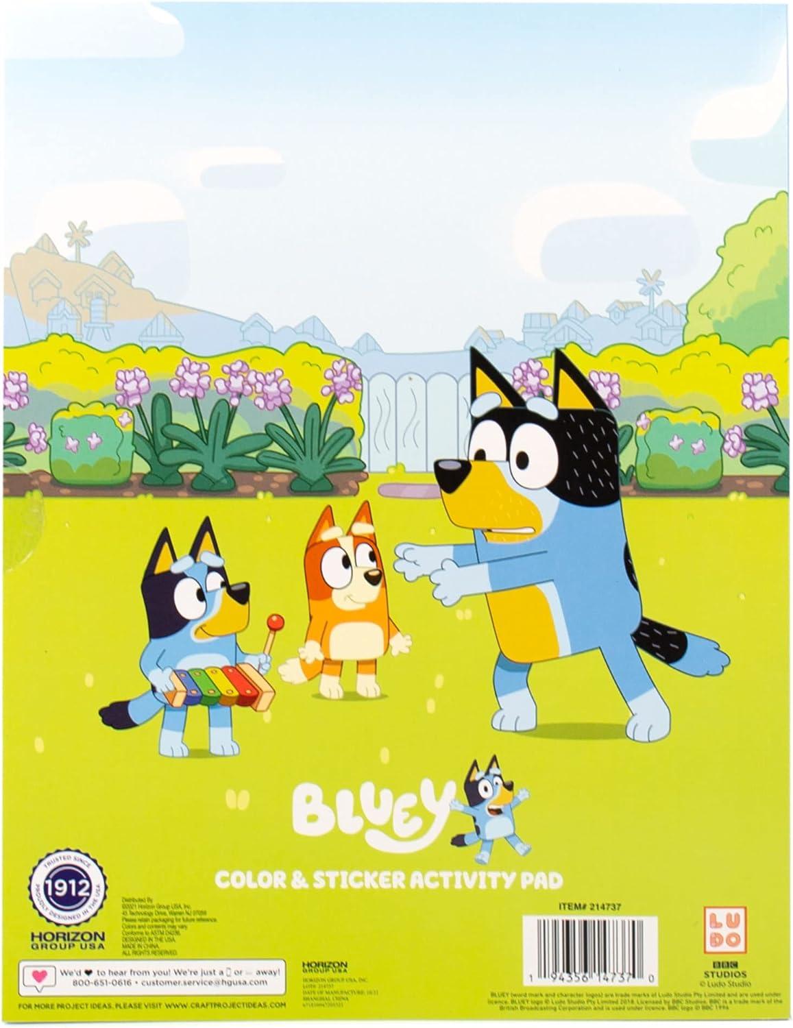 imageBluey Coloring ampamp Activity Book Coloring Book Activity for Kids Ages 3 ampamp Up Includes Stickers for KidsBluey Coloring Activity Book