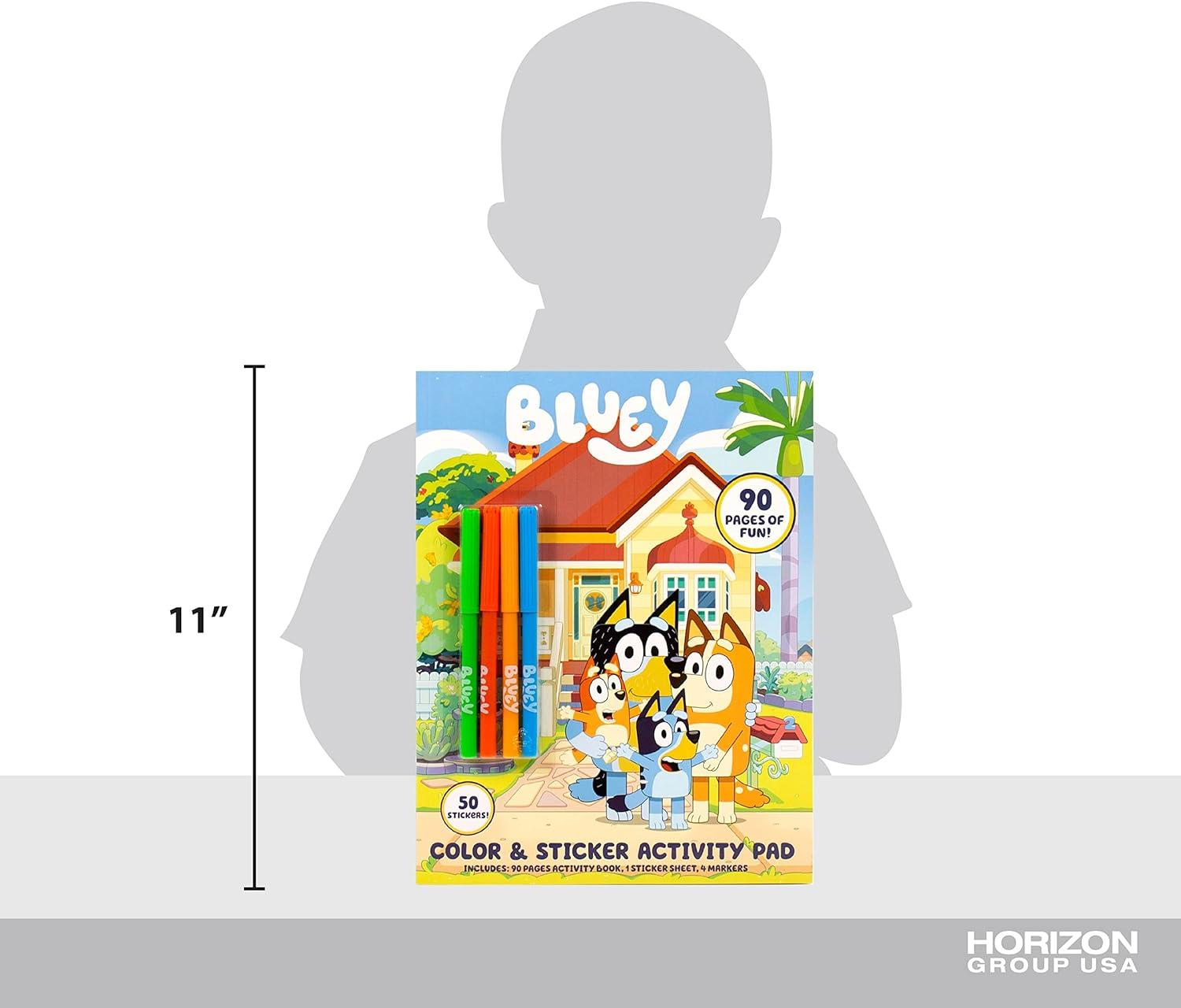 imageBluey Coloring ampamp Activity Book Coloring Book Activity for Kids Ages 3 ampamp Up Includes Stickers for KidsBluey Coloring Activity Book