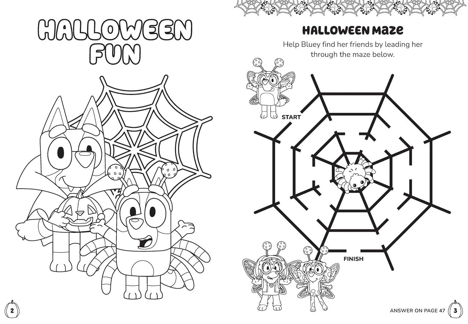 imageBluey Colortivity Happy Halloween Color ampamp Activity with Crayons