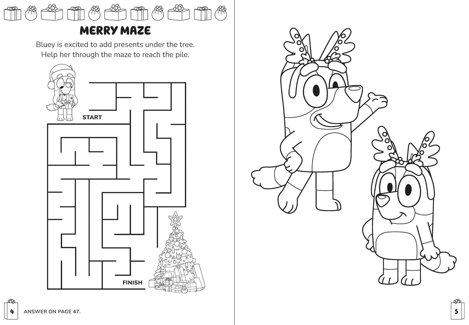imageBluey Colortivity Hooray Christmas Color ampamp Activity with Twistable Crayons