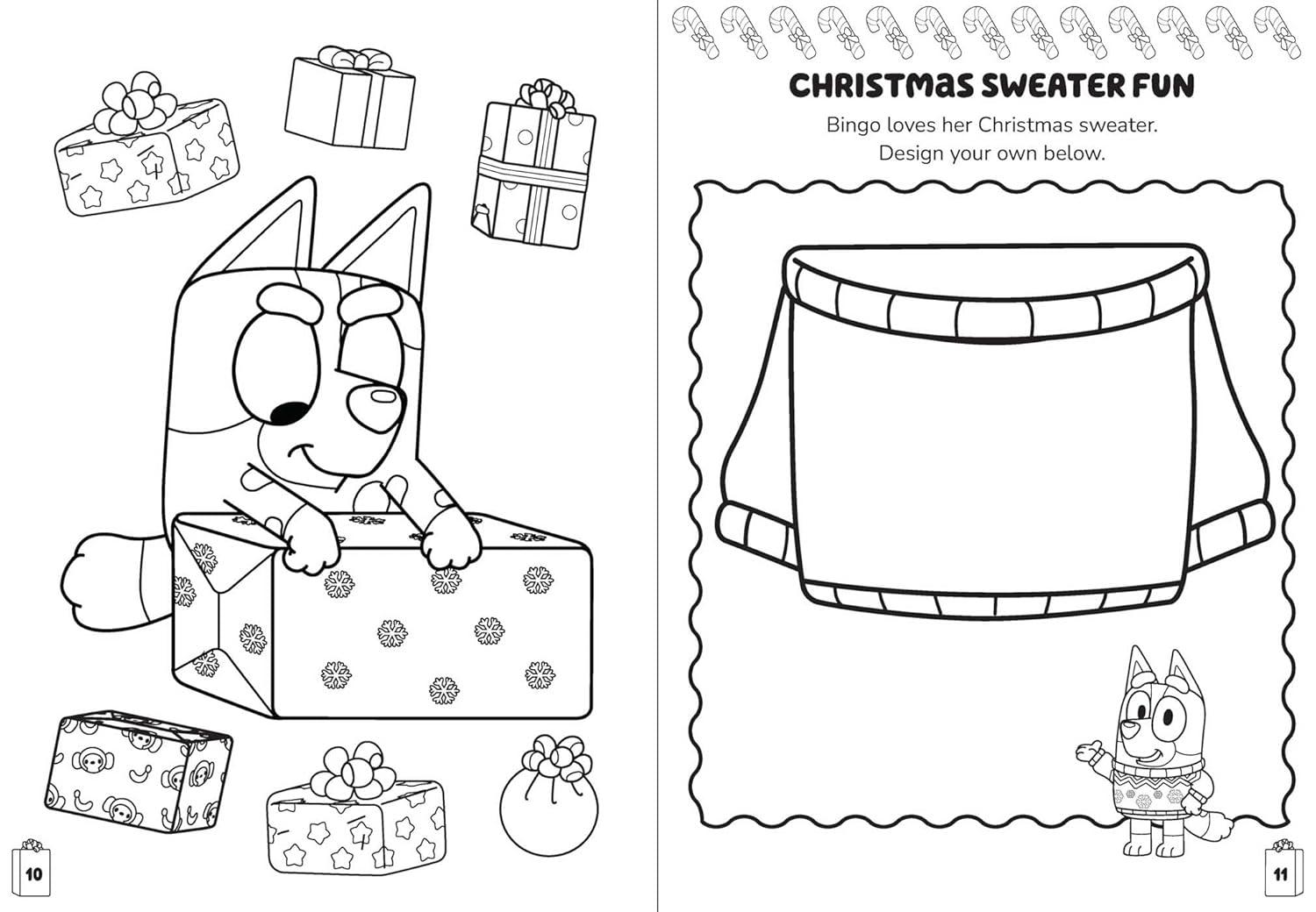 imageBluey Colortivity Hooray Christmas Color ampamp Activity with Twistable Crayons