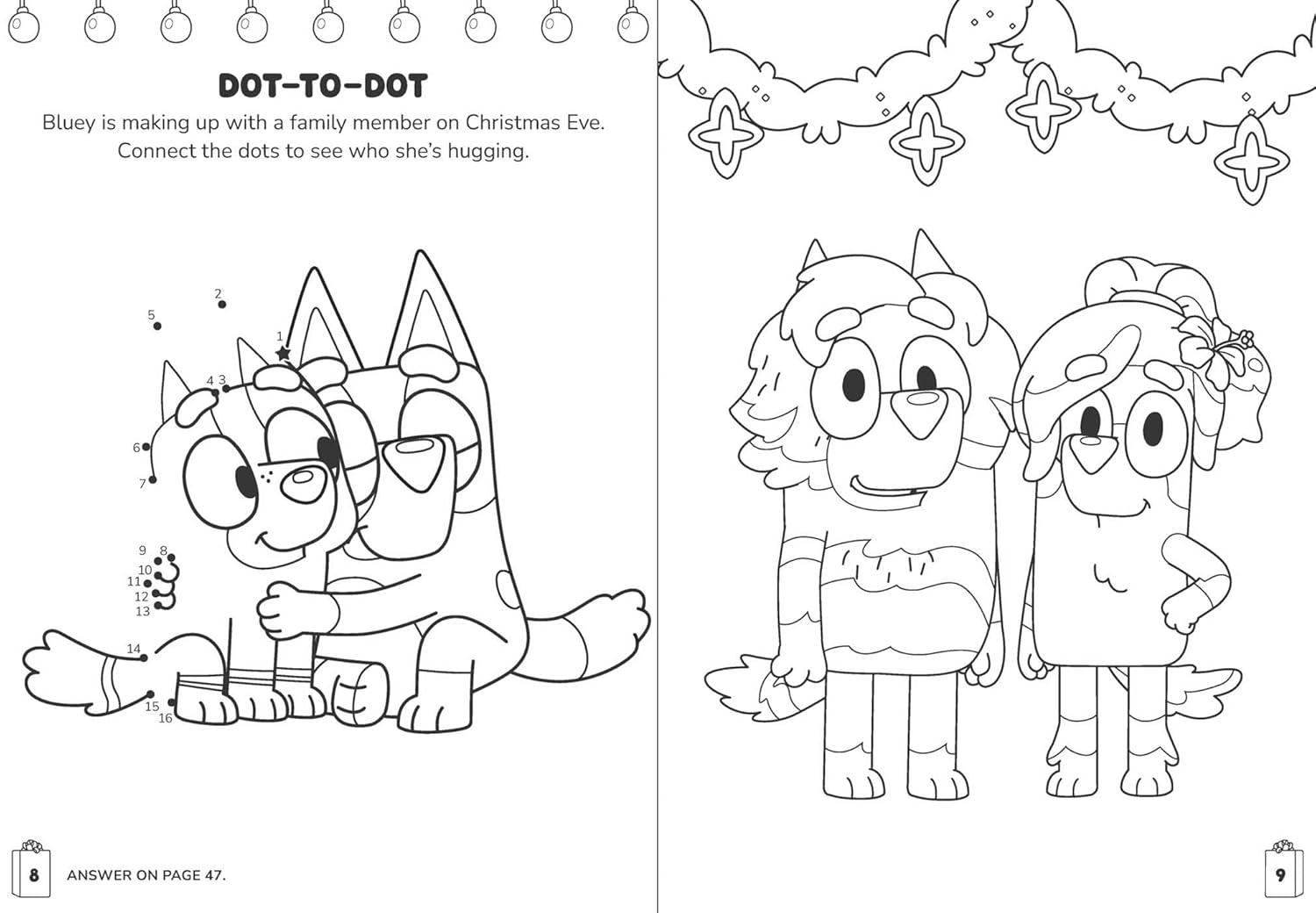 imageBluey Colortivity Hooray Christmas Color ampamp Activity with Twistable Crayons