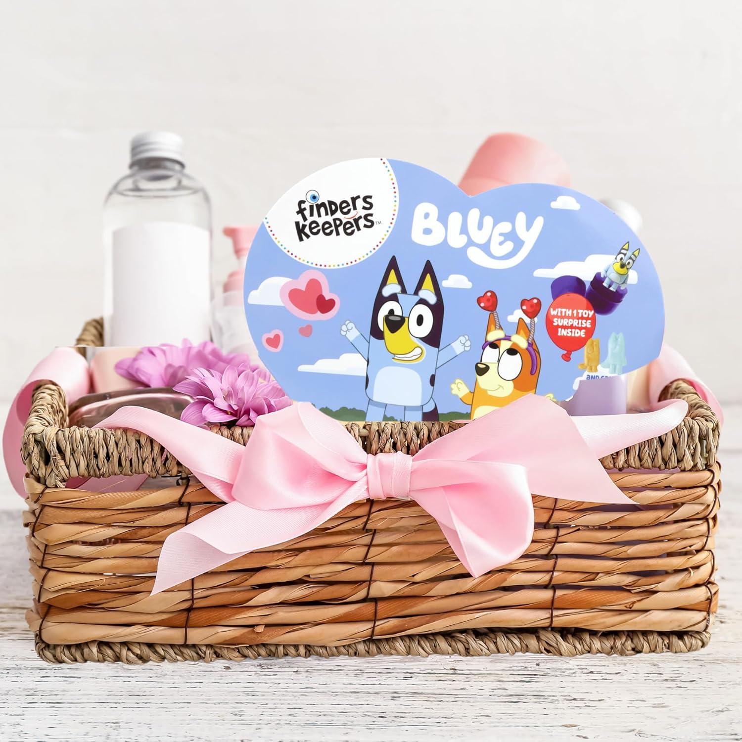 imageBluey Finders Keepers Valentines Box Individually Wrapped Hard Candies and Collectible Figurine 176 Ounces