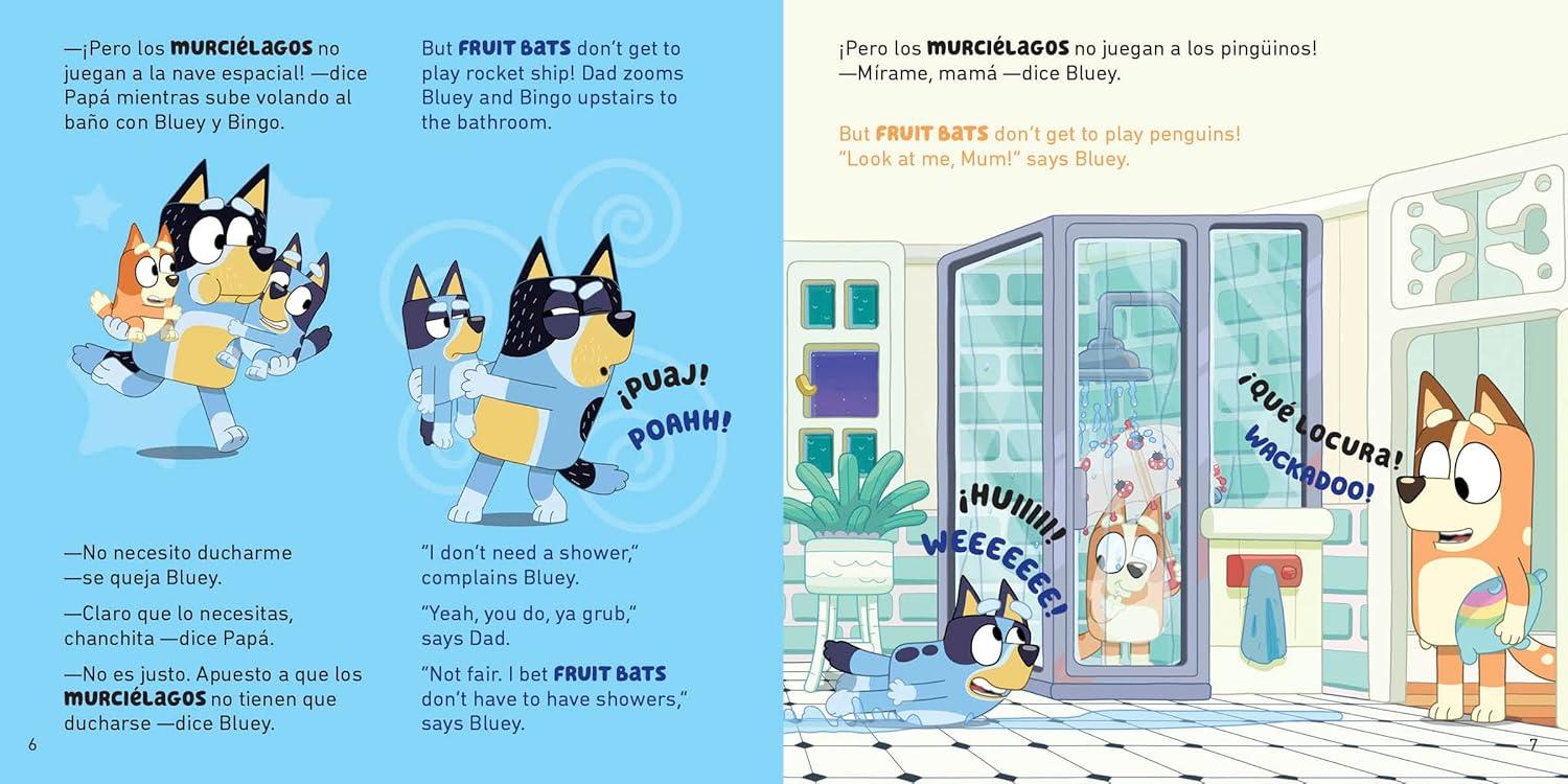imageBluey Good Night Fruit BatBuenas noches murcilago Un libro bilinge