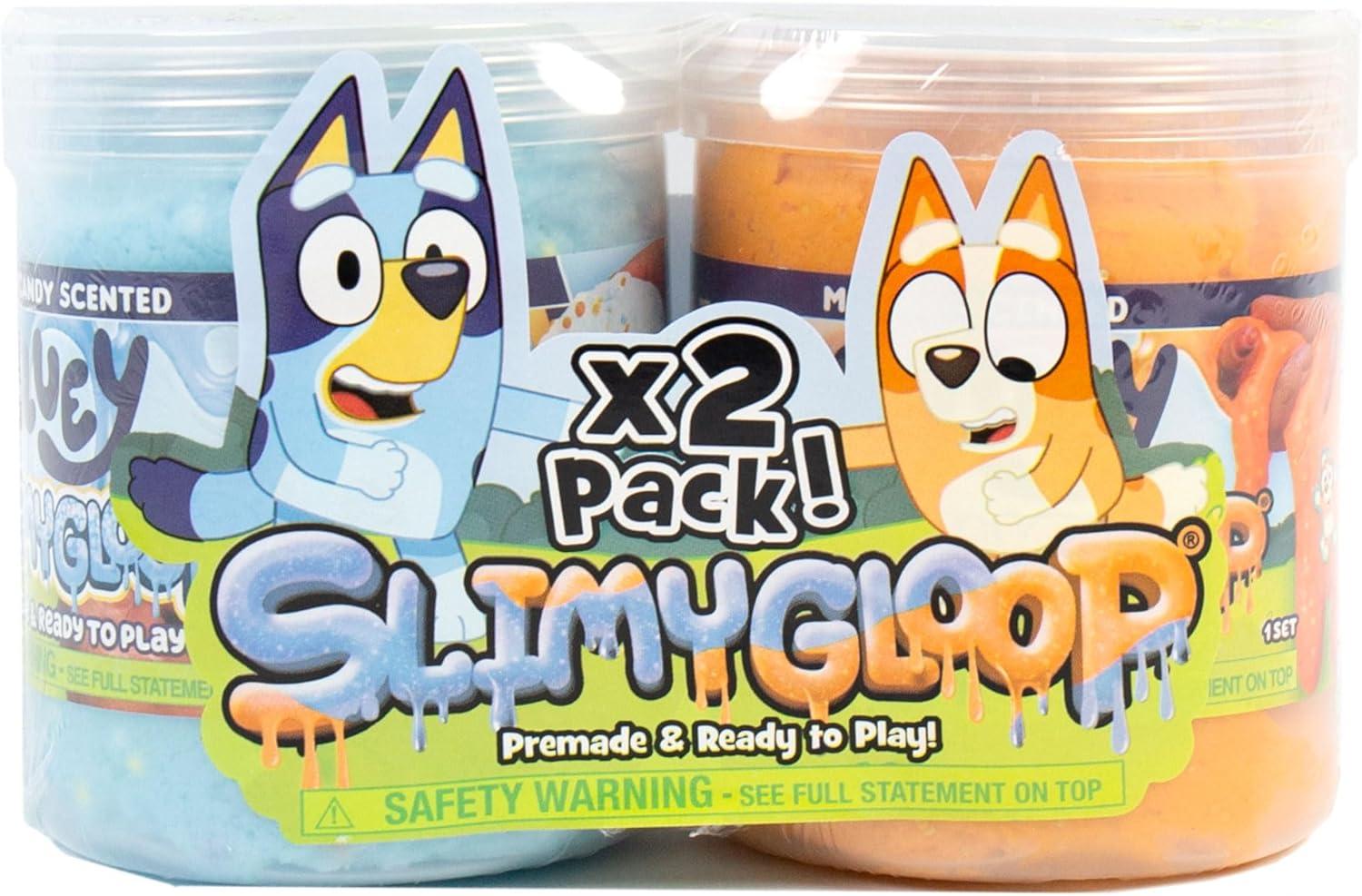 imageBluey SLIMYLGOOP 2 Pack PreMade Slimes Ready to Play Scented Bluey Cloud Slimes Includes Rubber Bluey Charm ampamp Bingo CharmBluey 2 Pack