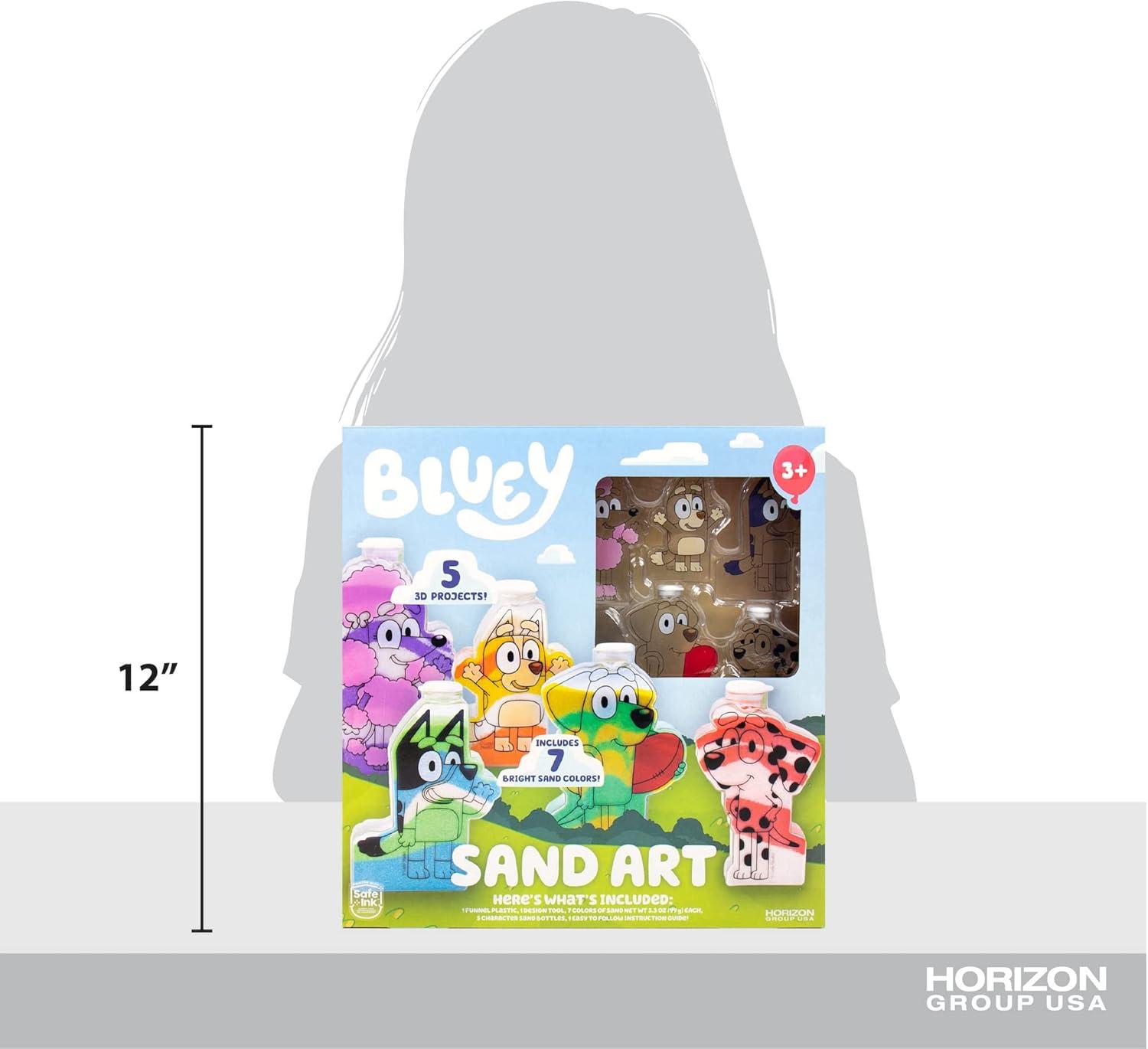 imageBluey Sand Art Kit Includes 5 Sand Art Bottles ampamp 7 Colored Sands Create Your Own Sand Art DIY Kit Fun Art Project for Kids Aged 6