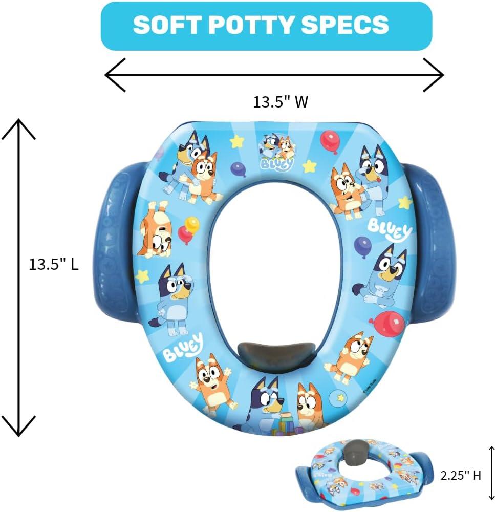 imageBluey Soft Potty Seat Potty Training Toilet Seat Soft Cushion Baby Potty Training Safe Easy to Clean135 inches