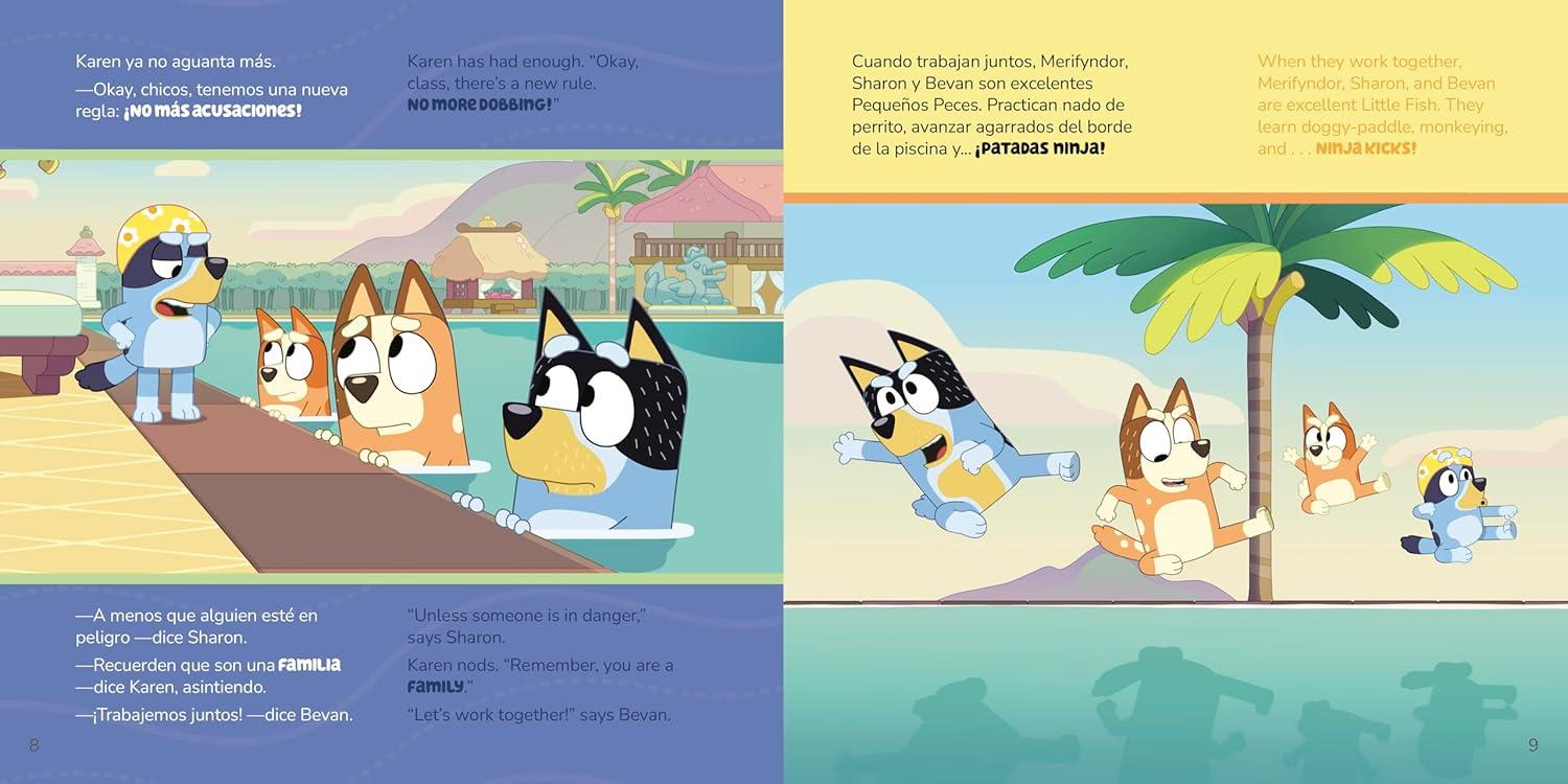 imageBluey Swim SchoolEscuela de nado Bilingual EnglishSpanish Edition Un libro bilinge