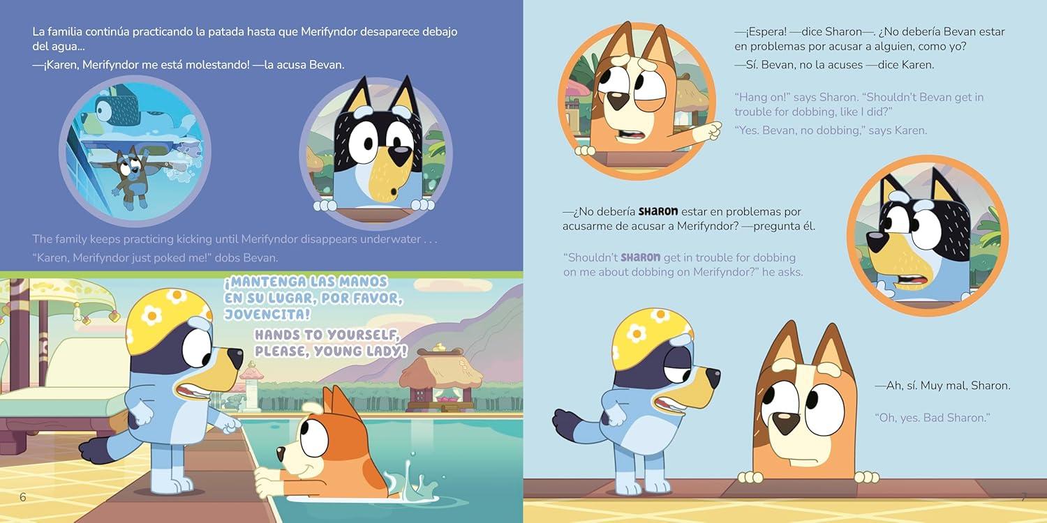 imageBluey Swim SchoolEscuela de nado Bilingual EnglishSpanish Edition Un libro bilinge