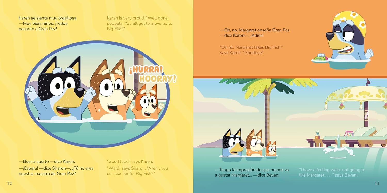 imageBluey Swim SchoolEscuela de nado Bilingual EnglishSpanish Edition Un libro bilinge