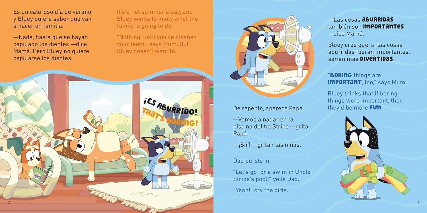 imageBluey The PoolLa piscina Bilingual EnglishSpanish Edition