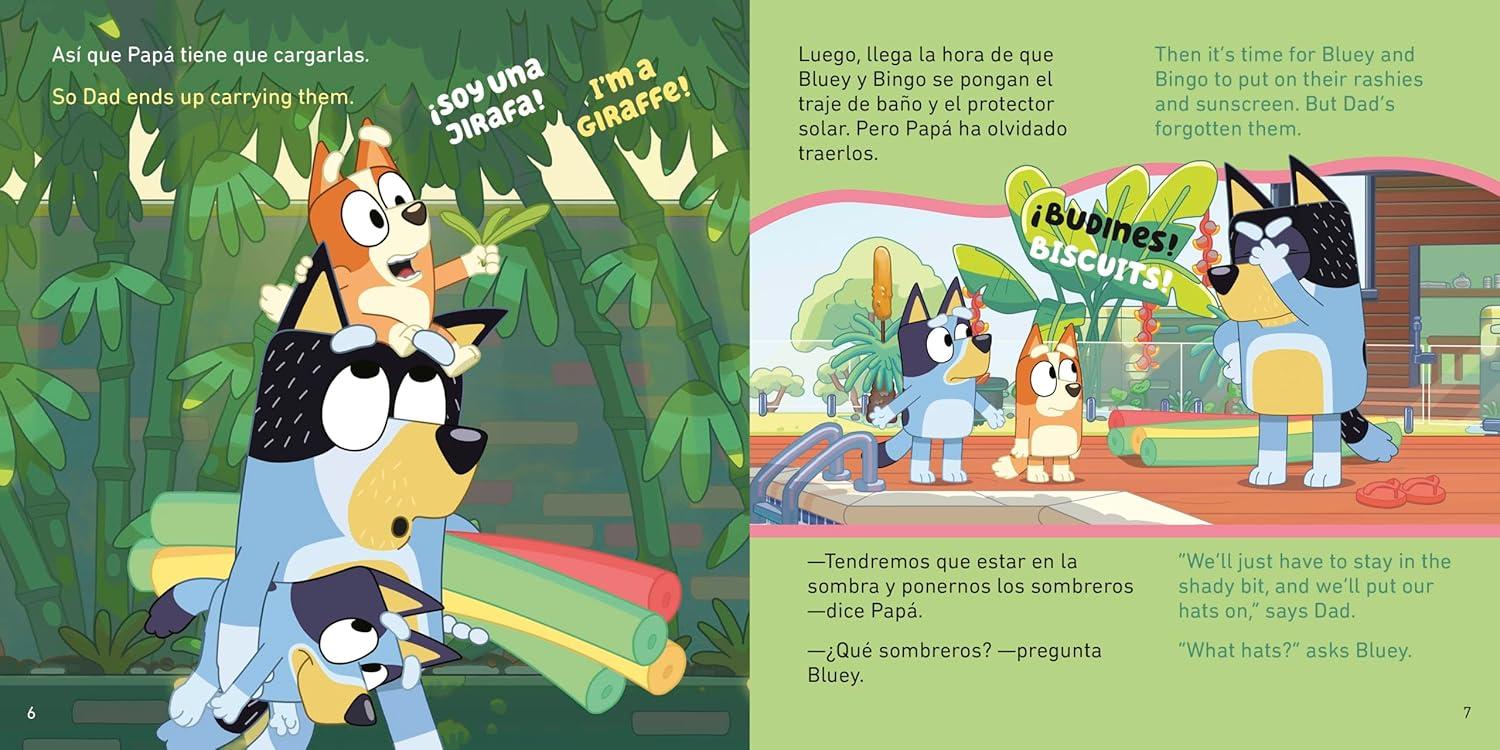 imageBluey The PoolLa piscina Bilingual EnglishSpanish Edition