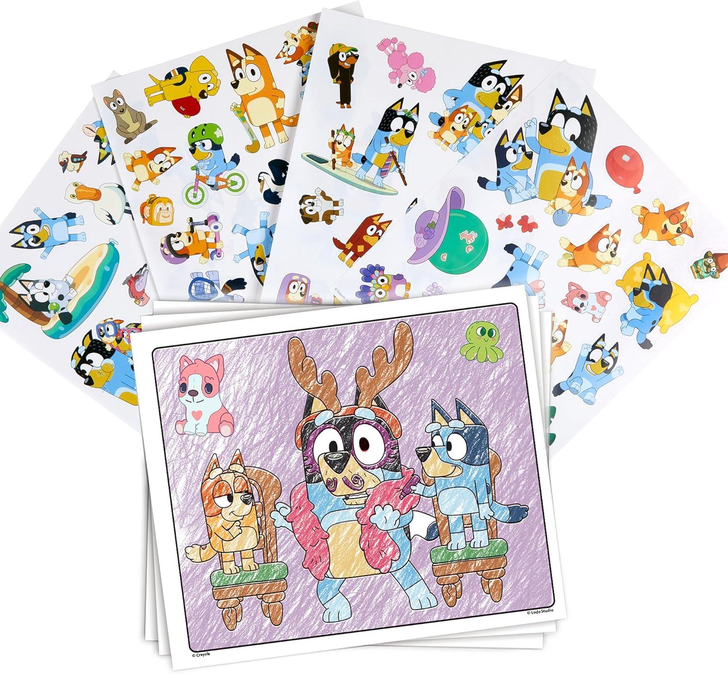 imageCrayola Bluey Color ampamp Sticker Activity Coloring Pages 32 Count Gift for Kids Ages 3 4 5 6