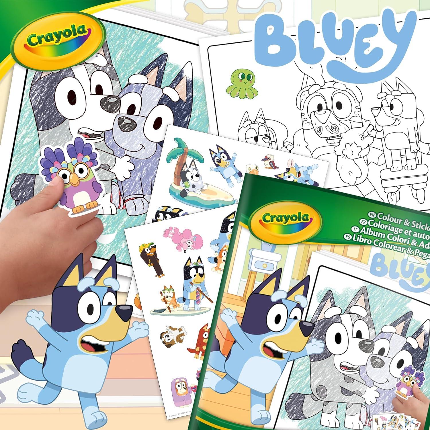 imageCrayola Bluey Color ampamp Sticker Activity Coloring Pages 32 Count Gift for Kids Ages 3 4 5 6