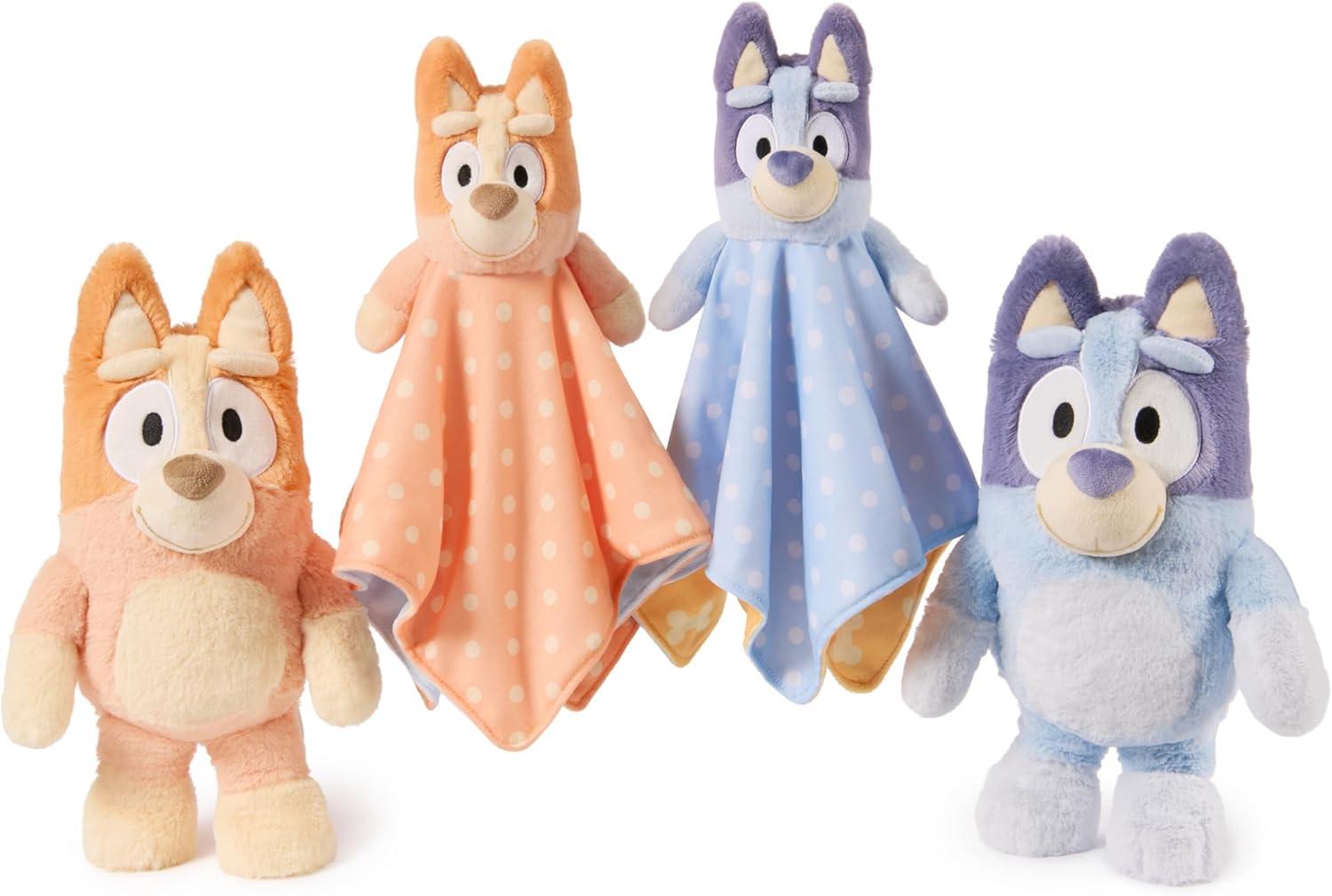 imageGUND Bluey Sustainably Soft Plush Lovey Made with Recycled Materials Baby Blanket with Stuffed Animal Blue 13