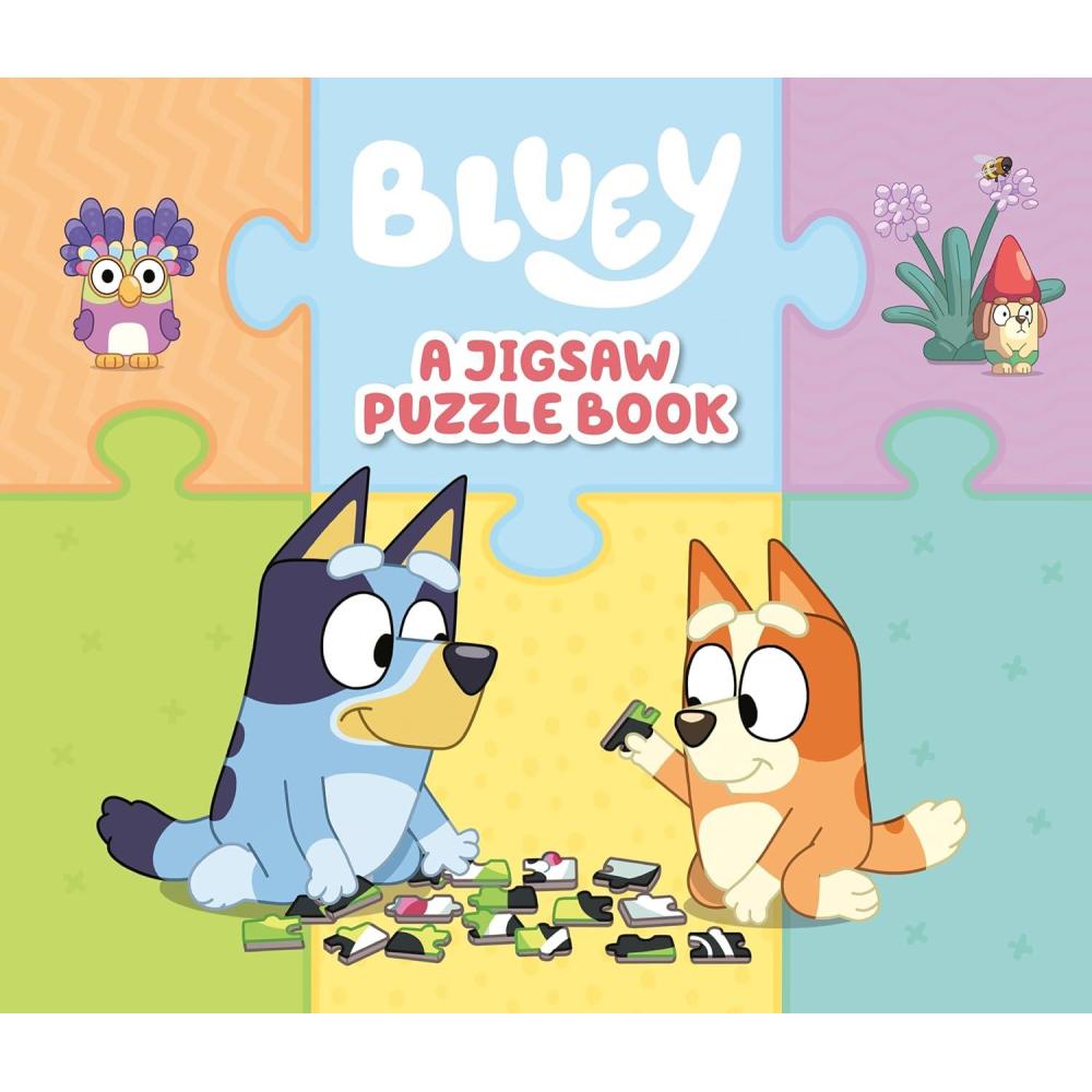 imageBluey A Jigsaw Puzzle Book Includes 4 DoubleSided Puzzles